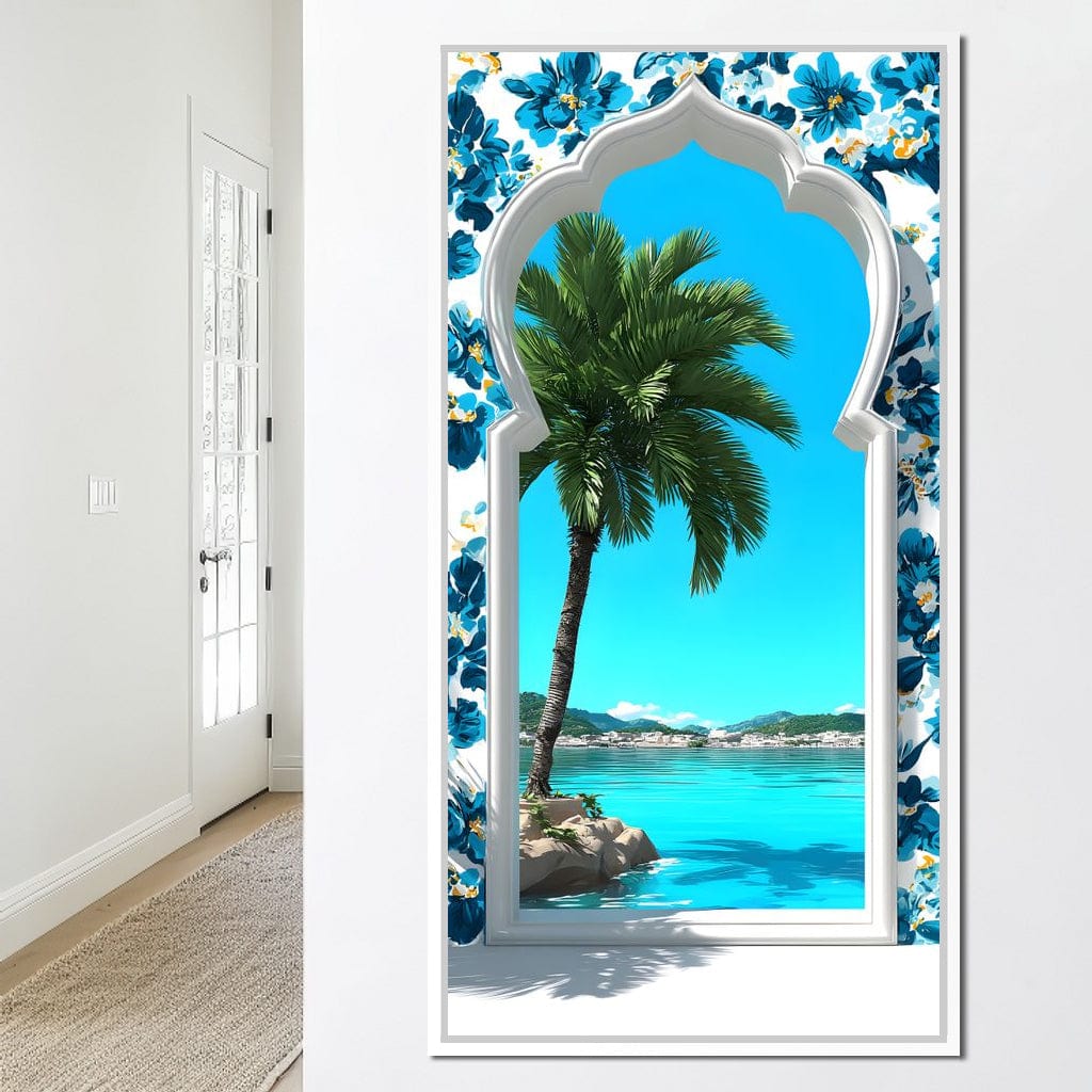 Tropical Window to Tranquility Canvas Wall Art