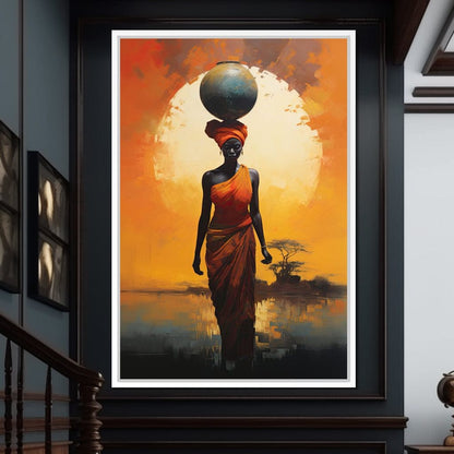 Amber Balance Horizon Canvas Wall Art