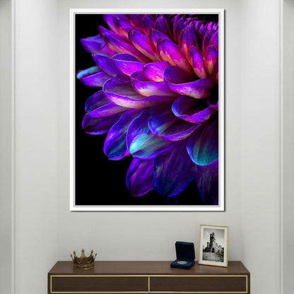 Electric Violet Petal Reverie Canvas Wall Art