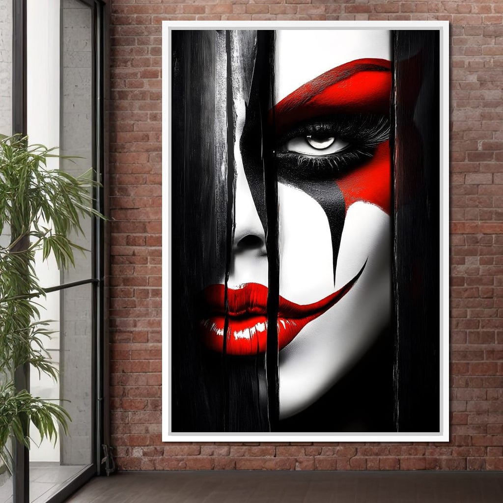 Monochrome Joker Reverie Canvas Wall Art