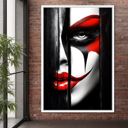 Monochrome Joker Reverie Canvas Wall Art