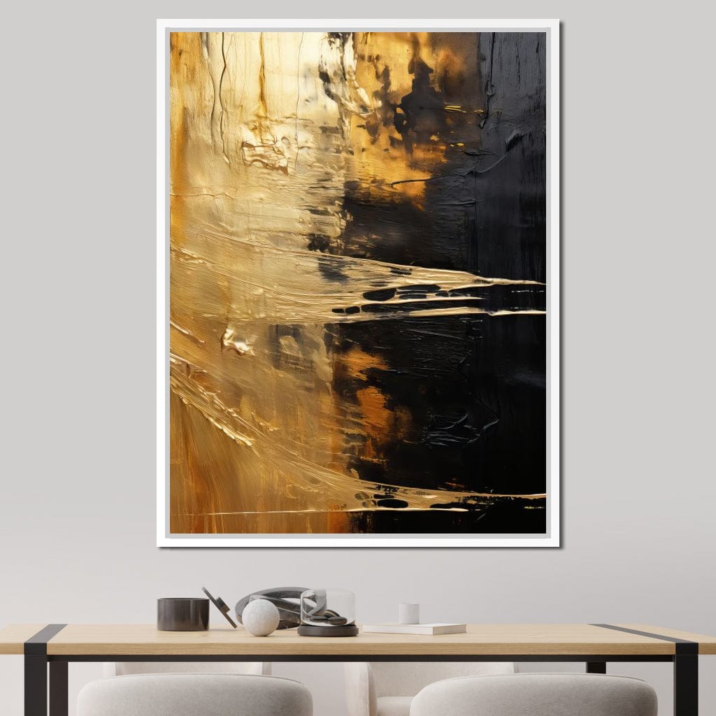 Tranquil Gold Glow Canvas Wall Art