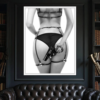 Gun Ass Canvas Wall Art