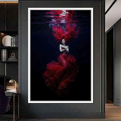 Crimson Depths Canvas Wall Art