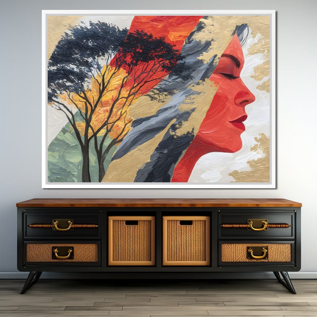 Tree of Vibrant Reflections Canvas Wall Art