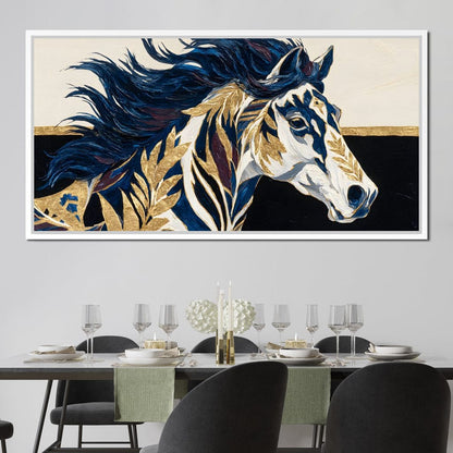 Galloping Midnight Majesty Canvas Wall Art