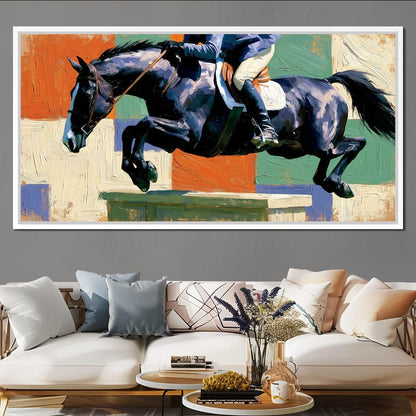 Galloping Through Fields of Color Canvas Wall Art