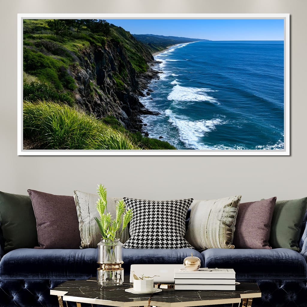 Surreal Coast Waters Canvas Wall Art
