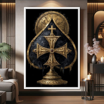 Gilded Faith Of The Spades Canvas Wall Art