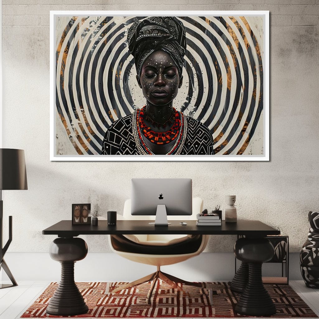 Spirals of Serenity Queen Canvas Wall Art