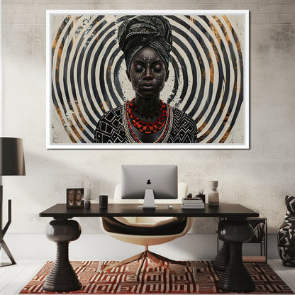 Spirals of Serenity Queen Canvas Wall Art