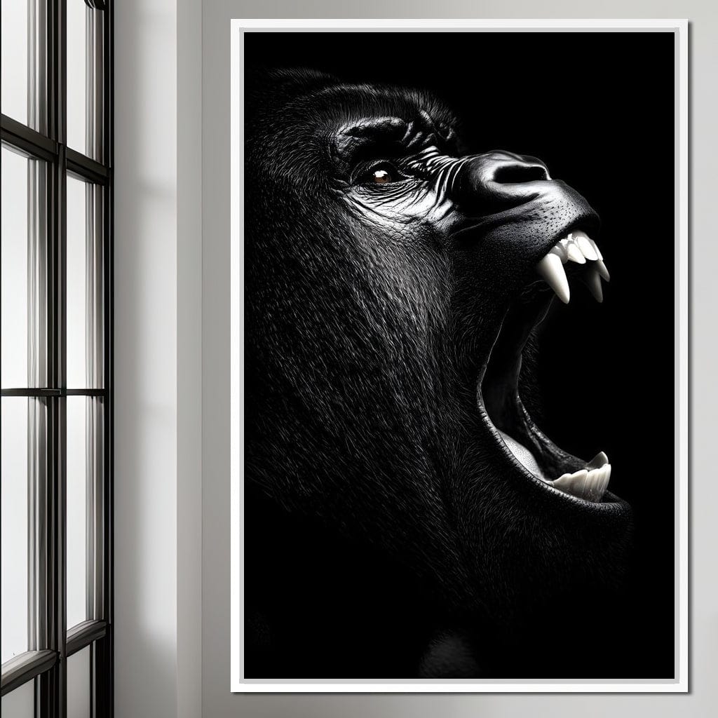 Primal Roar Silence Echoes Canvas Wall Art