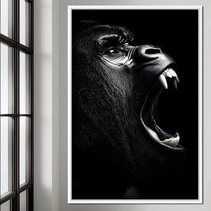 Primal Roar Silence Echoes Canvas Wall Art