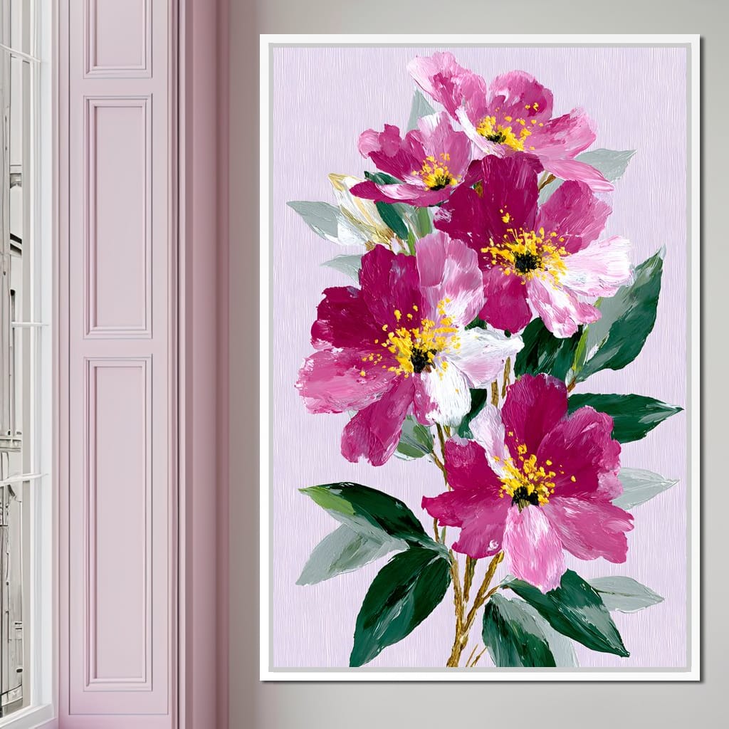 Pink Peony Garden Canvas Wall Art