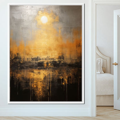 Romantic Golden Atmosphere Canvas Wall Art
