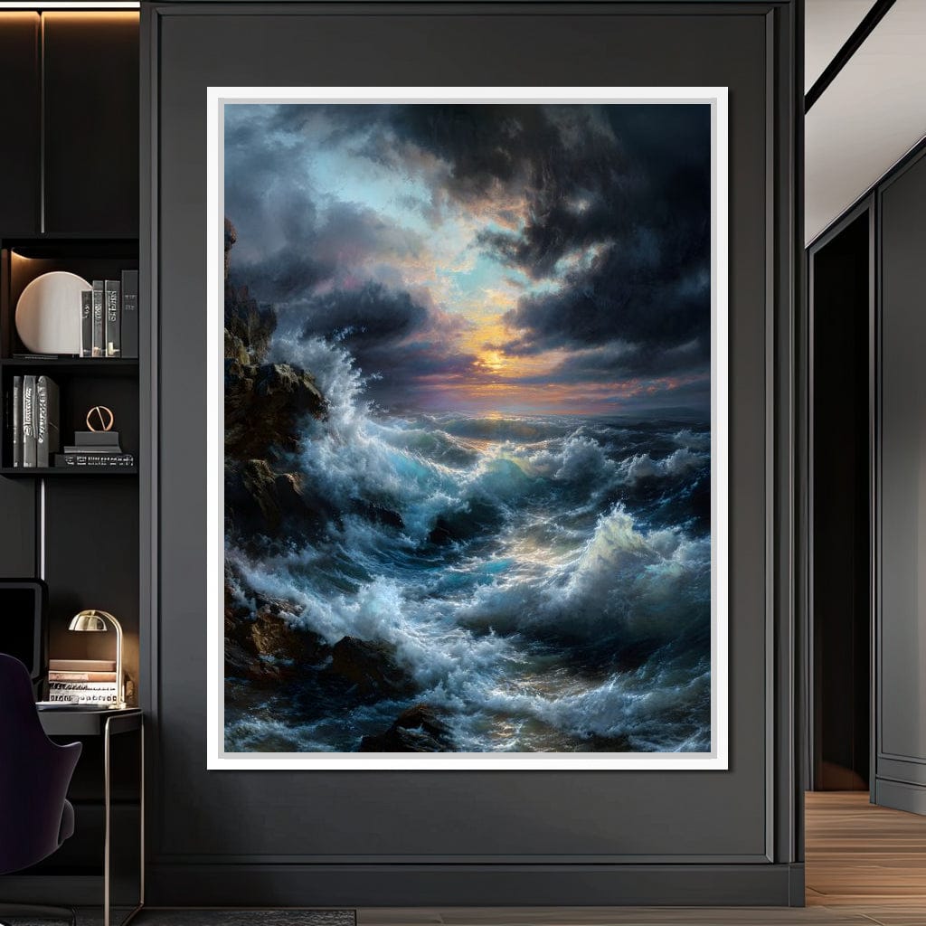 Tempest Dawn Ocean Fury Canvas Wall Art