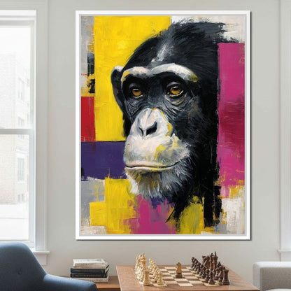 Bold Chimp Portrait Pop Mood Canvas Wall Art