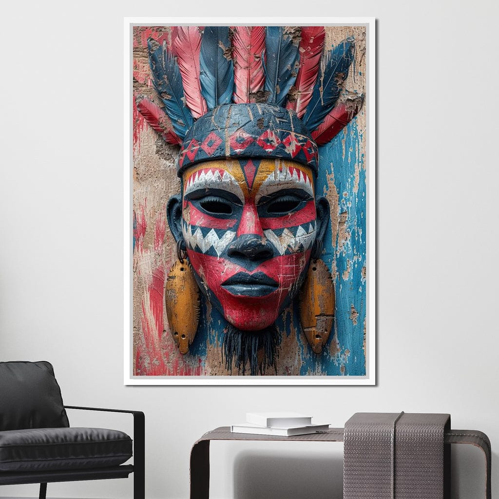 Tribal Echoes in Color Canvas Wall Art