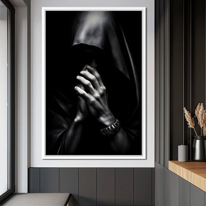 Shadowed Contemplation Canvas Wall Art