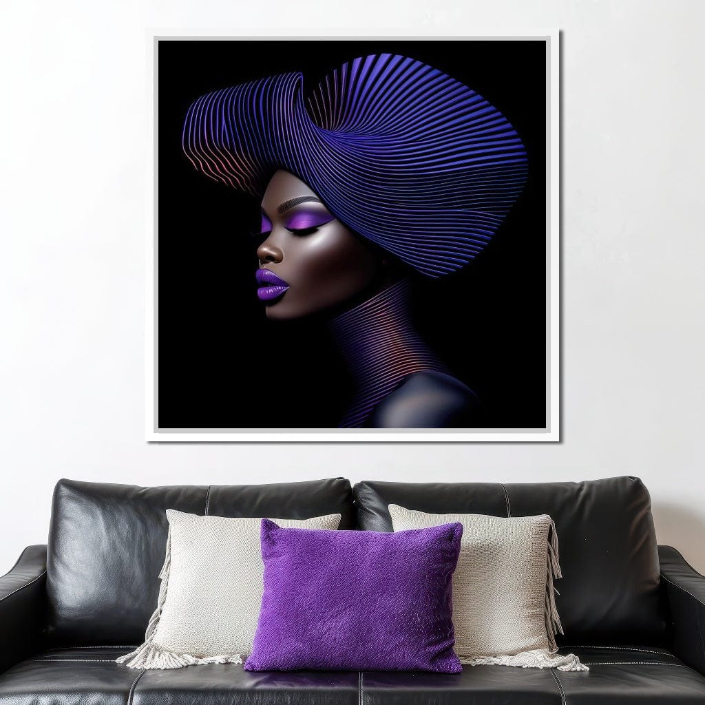 Grace in Violet and Blue Canvas Wall Art