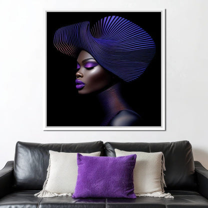 Grace in Violet and Blue Canvas Wall Art