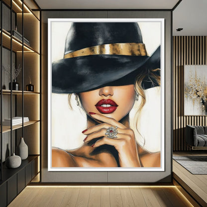 Midnight Allure Elegance Canvas Wall Art