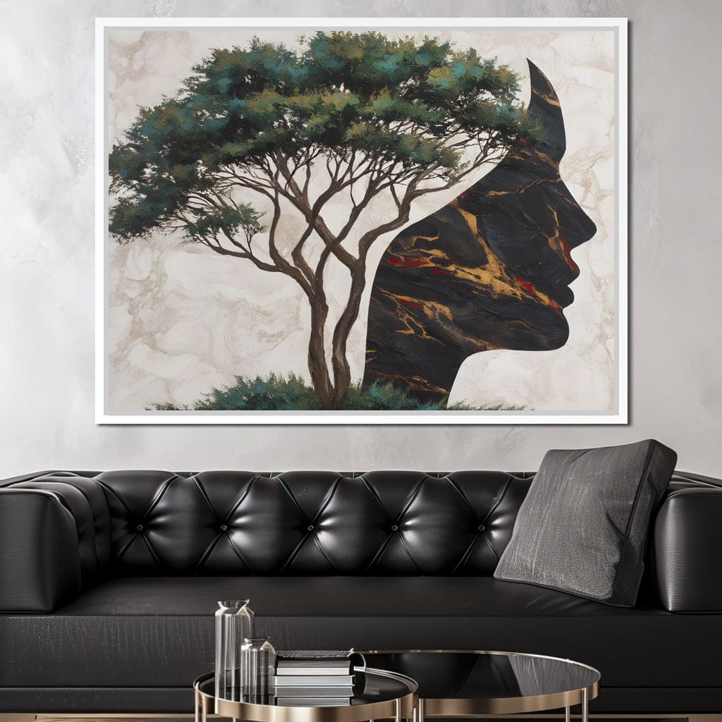 Majestic Silhouette Beneath Branches Canvas Wall Art