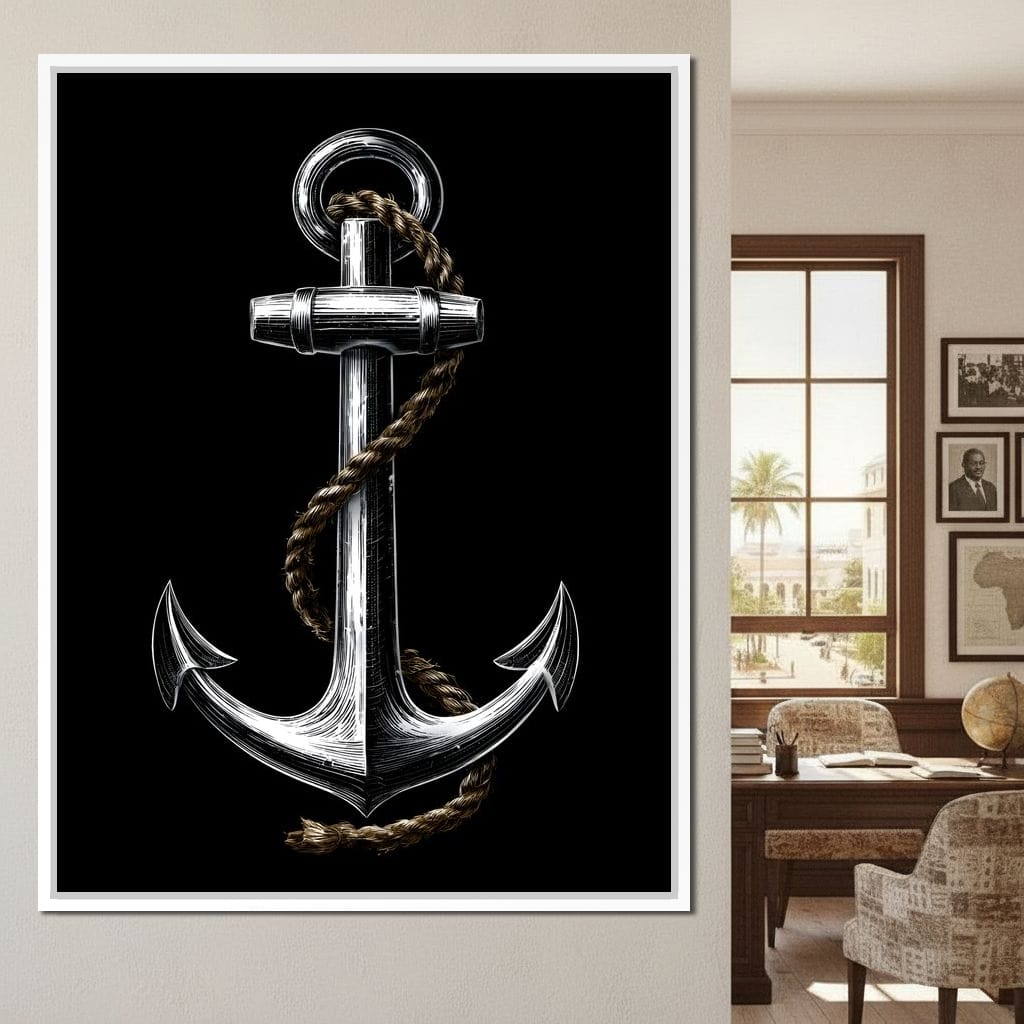 Heavy Iron Anchor Canvas Wall Art