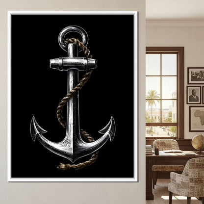 Heavy Iron Anchor Canvas Wall Art
