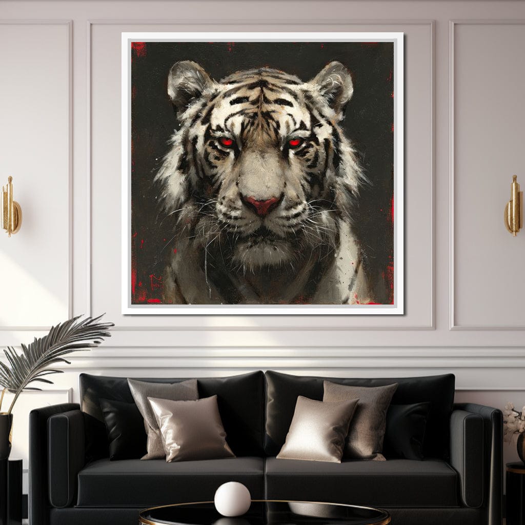 Tiger Red Gaze Canvas Wall Art