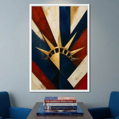 Gilded Freedom Radiating Light Canvas Wall Art