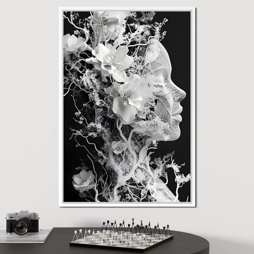 Floral Interlaced Reverie Canvas Wall Art