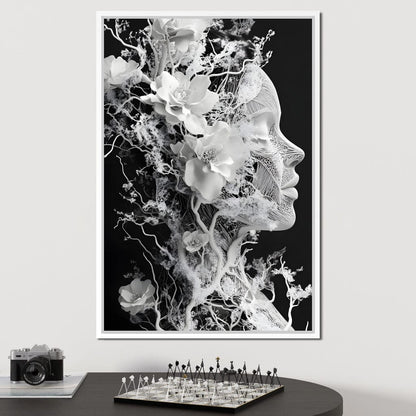 Floral Interlaced Reverie Canvas Wall Art