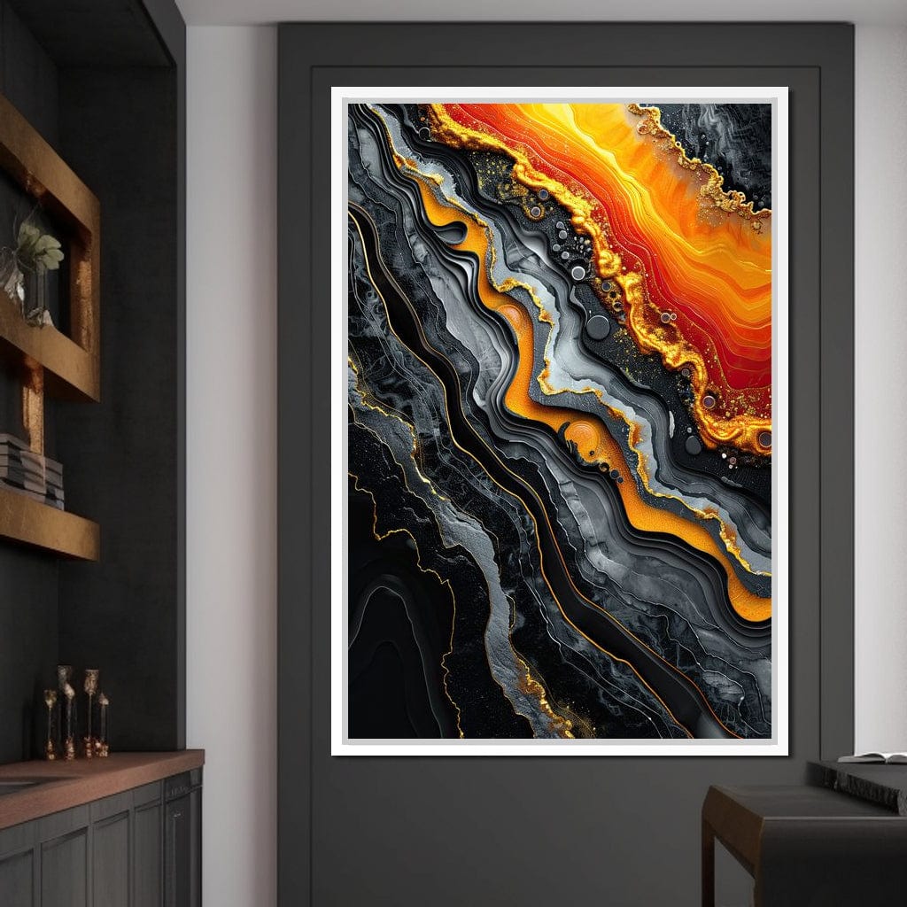 Magmatic Flux Convergence Canvas Wall Art
