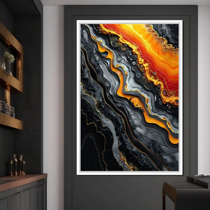 Magmatic Flux Convergence Canvas Wall Art