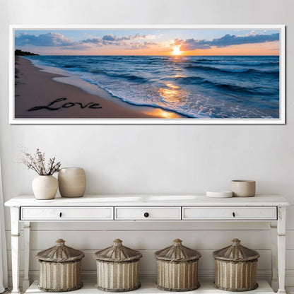 Sunset Shores Eternal Affection Canvas Wall Art