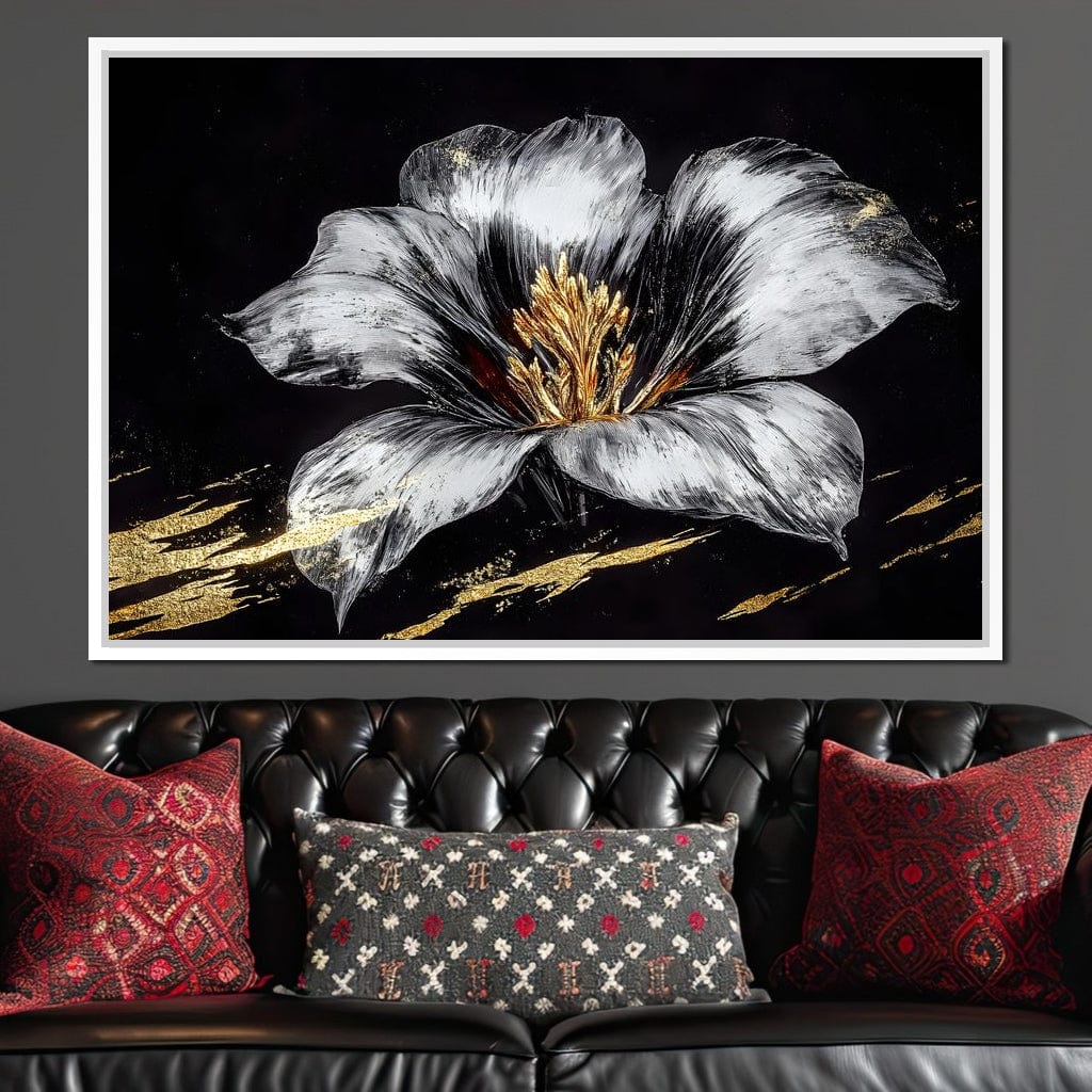 Golden Bloom Harmony Bliss Canvas Wall Art