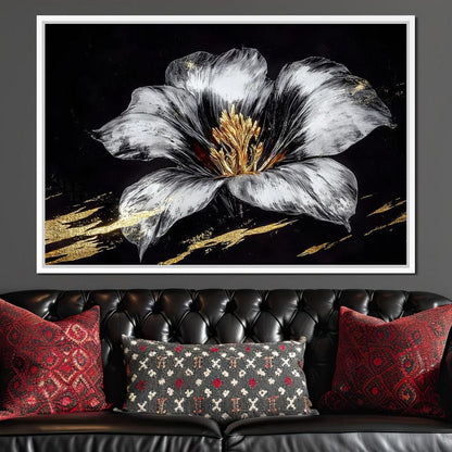 Golden Bloom Harmony Bliss Canvas Wall Art