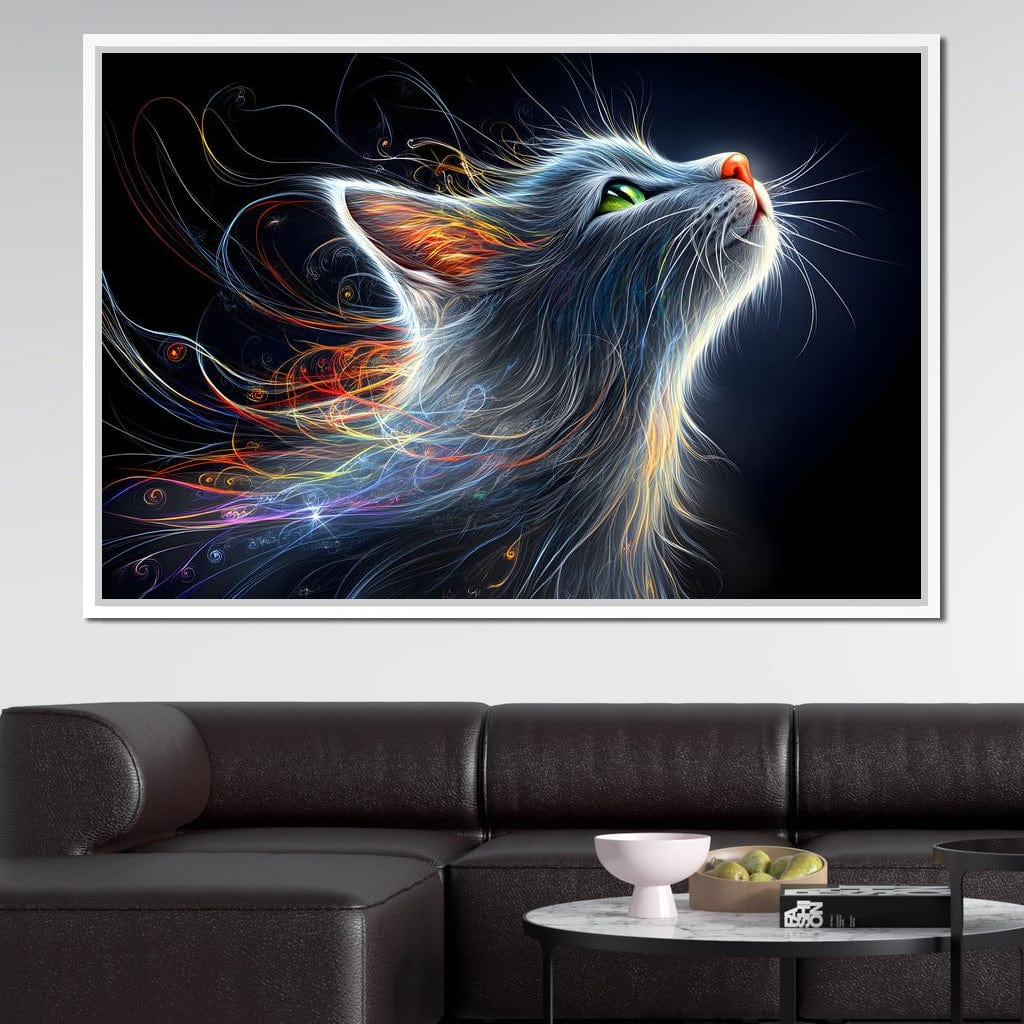 Whiskers of Celestial Flame Canvas Wall Art