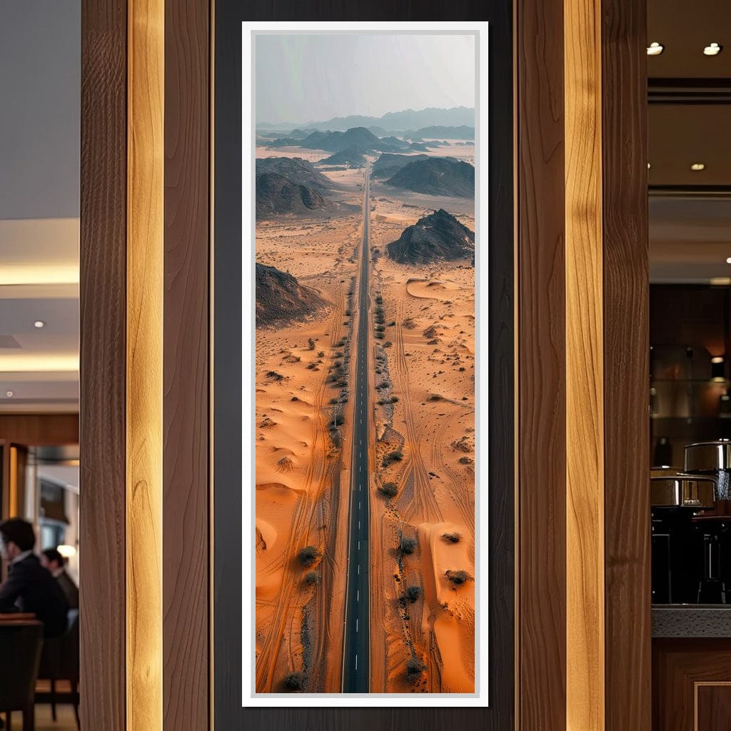 Desert Highway Serenity Canvas Wall Art