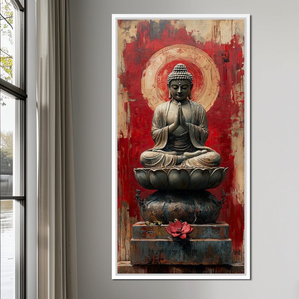 Meditative Lotus Harmony Canvas Wall Art