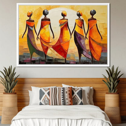 African Sunset Canvas Wall Art