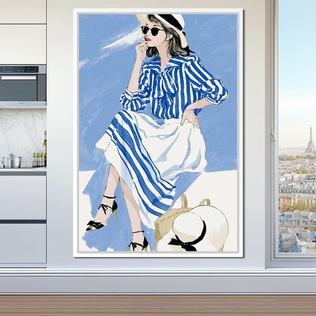 Clear Blue Sky Vacation Canvas Wall Art