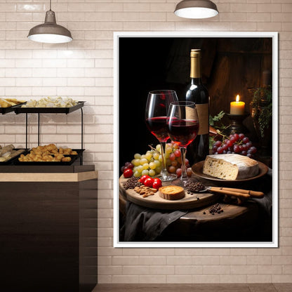 Wine Cheese Banquet Canvas Wall Art