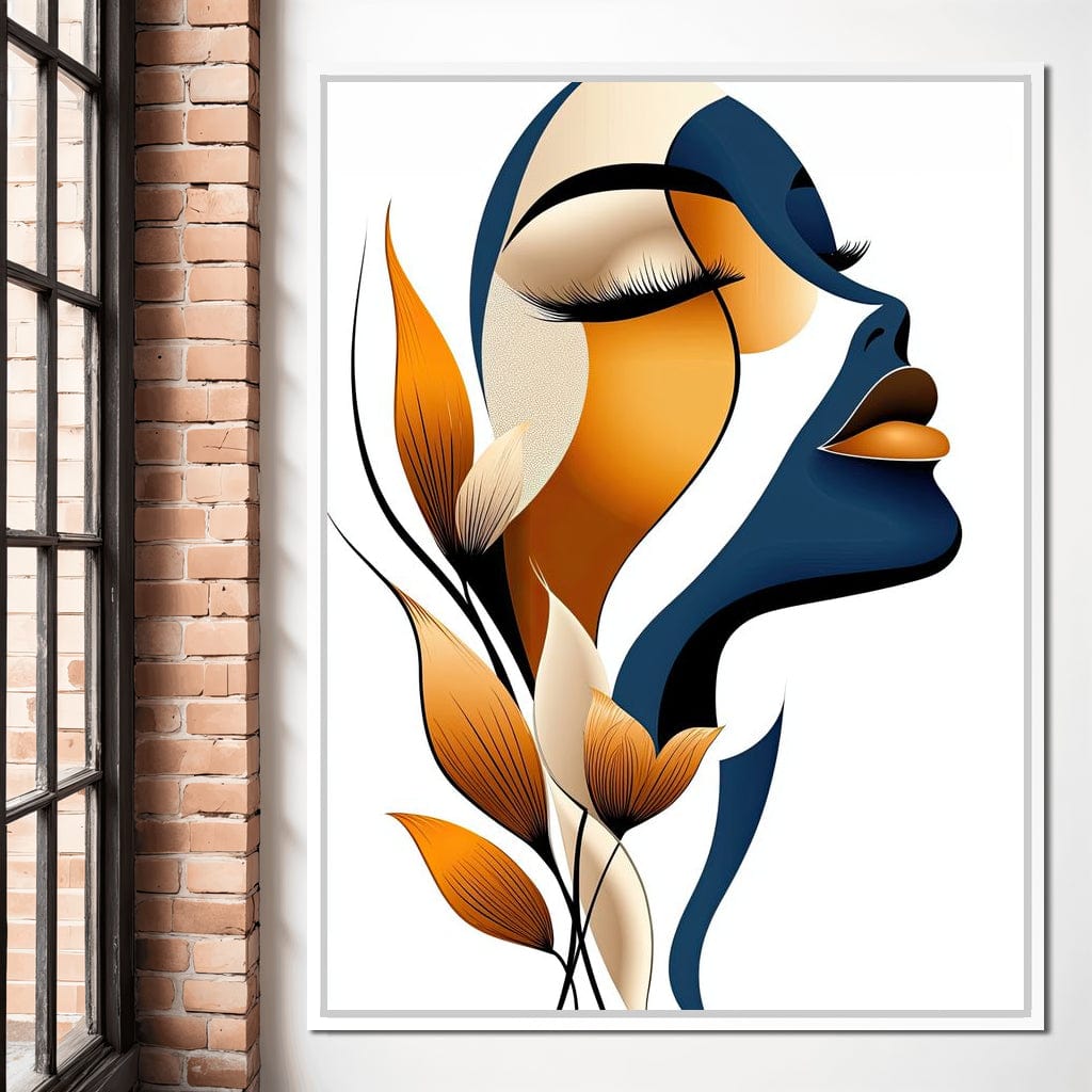 Golden Feminine Grace Canvas Wall Art