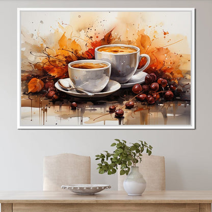 Autumn Coffee Brew Canvas Wall Art