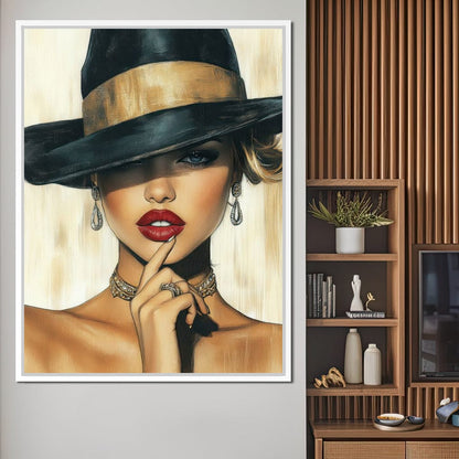 Timeless Allure Portrait Muse Canvas Wall Art