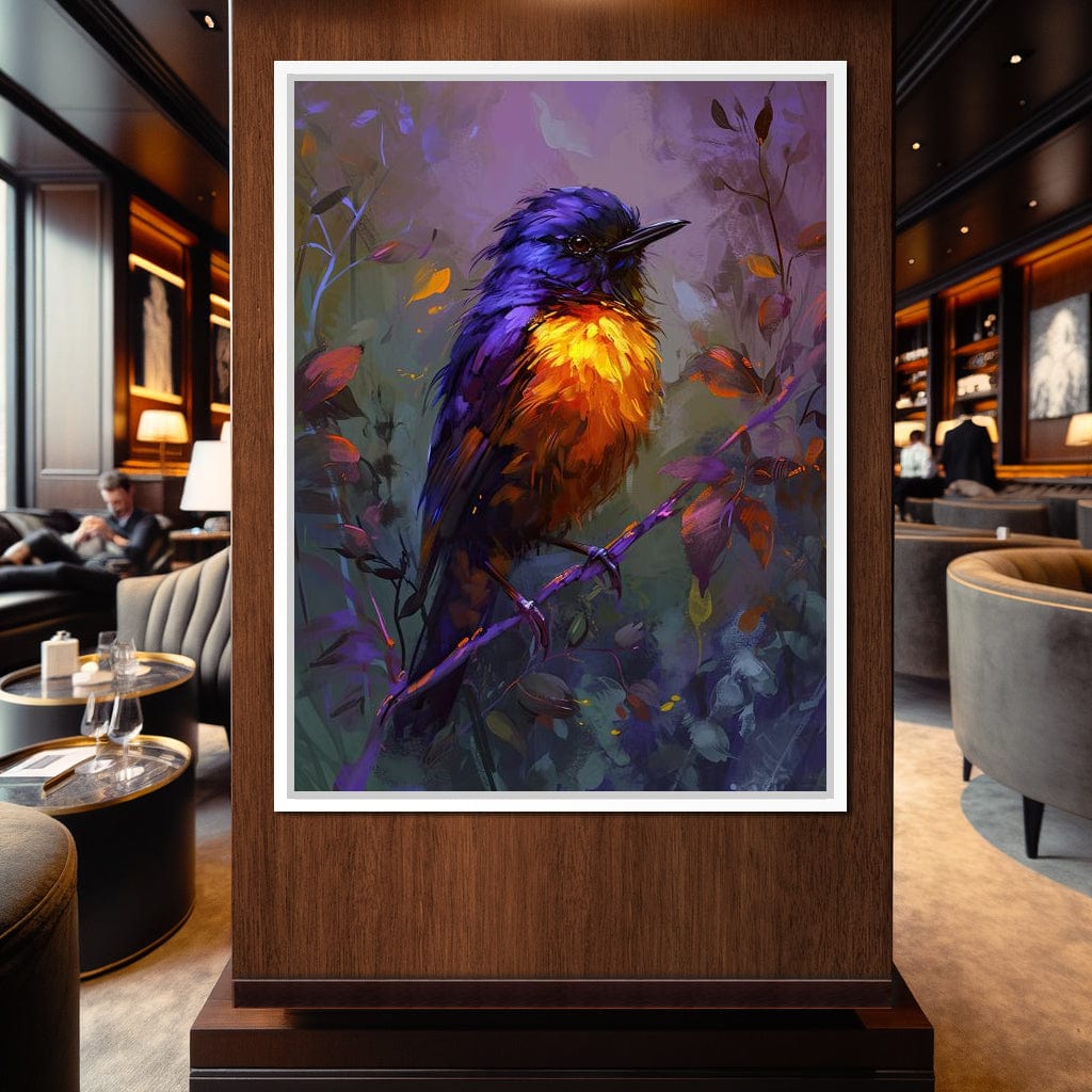 Majestic Twilight Bird Perched Canvas Wall Art
