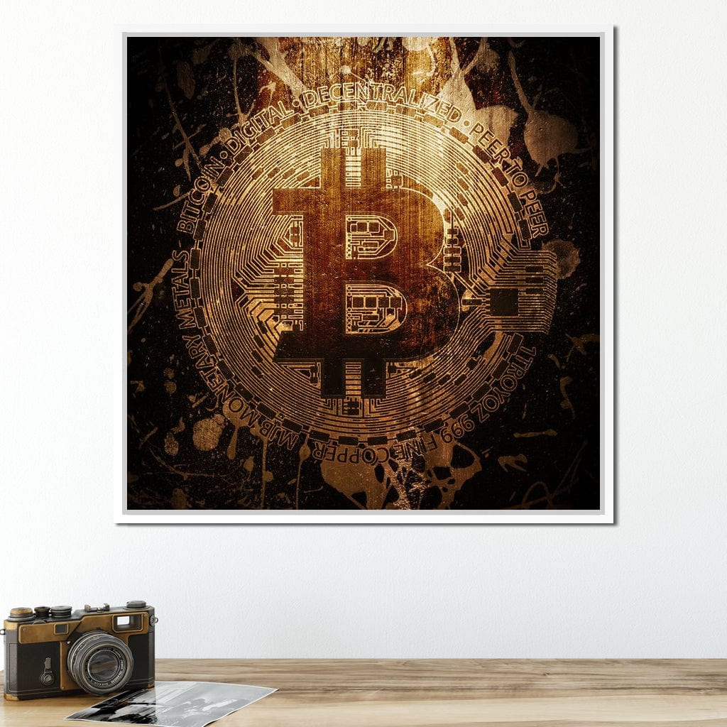 Crypto Art Bitcoin 08 Canvas Wall Art
