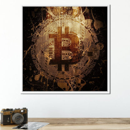 Crypto Art Bitcoin 08 Canvas Wall Art